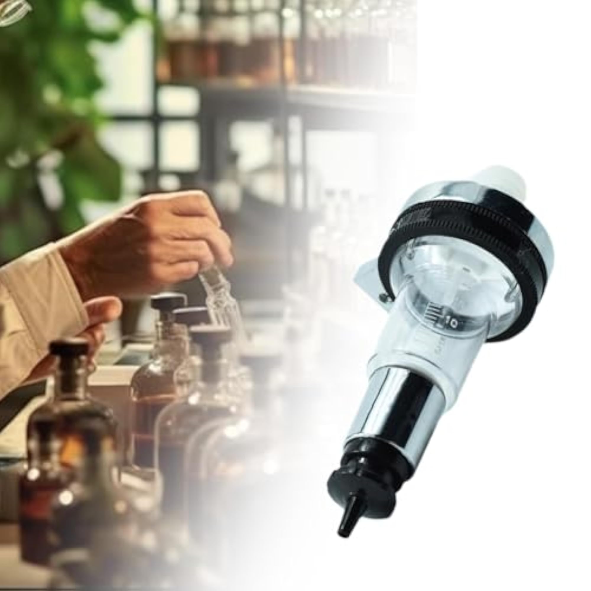 Stainless Steel Perfume Dispenser with Black Pump Head